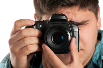 Man holding camera