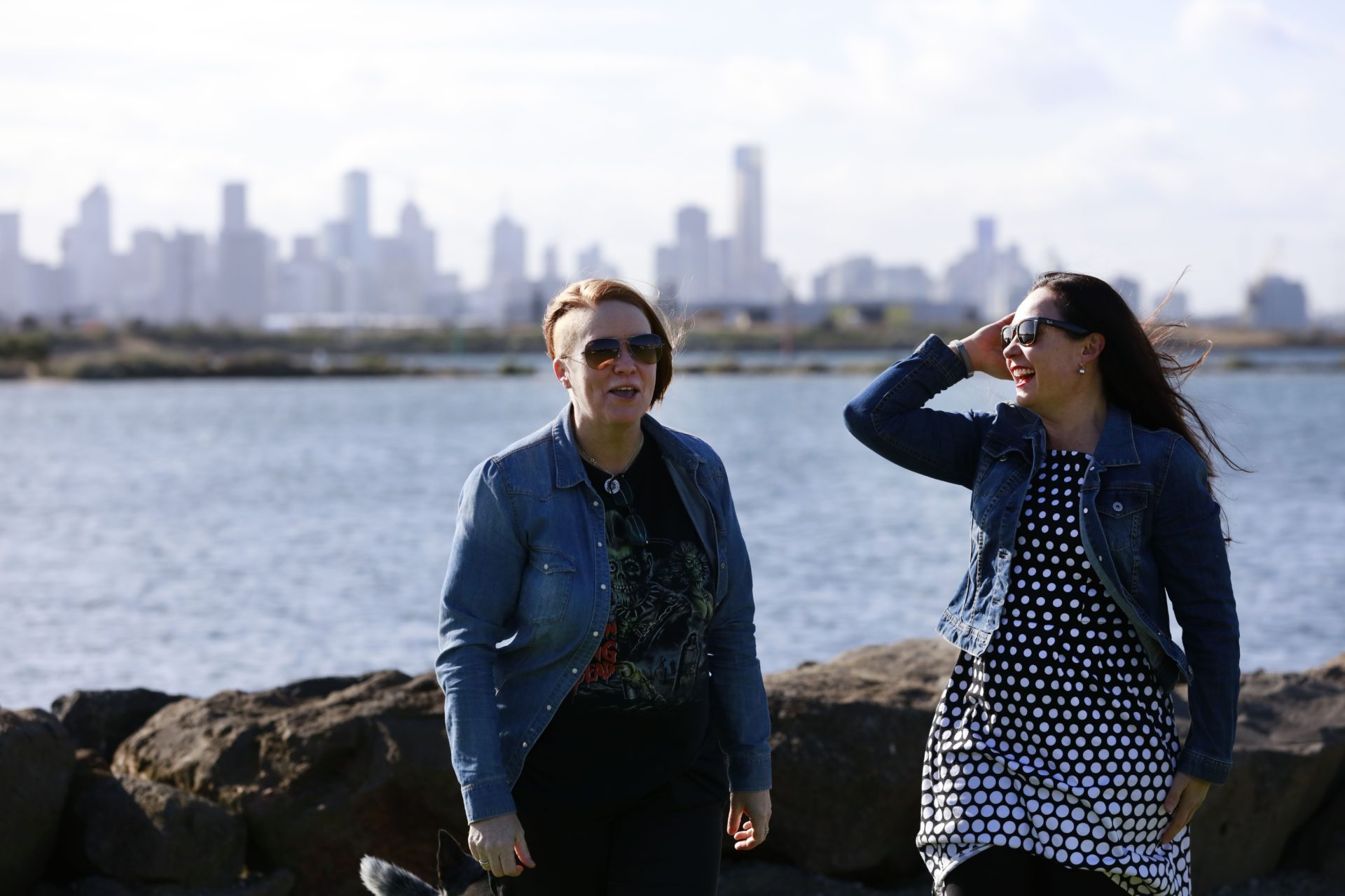 Andrea and Cathy Ginger Brown Melbourne Scenery